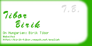 tibor birik business card